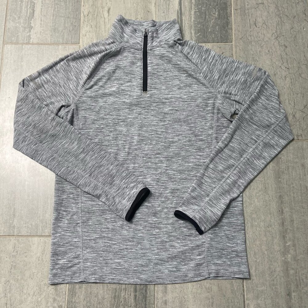 Old Navy Active Long Sleeve 1/4 Zip High Neck Pullover Shirt Gray Size Small